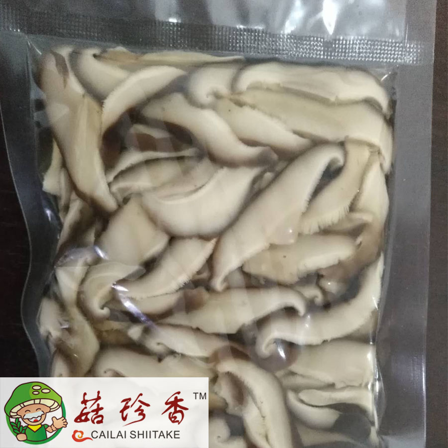 Canned shiitake mushroom pns sliced in 500g/bag pouch